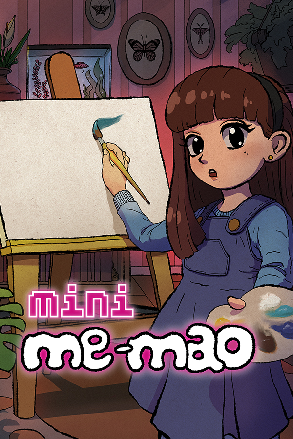 Tall Steam library capsule showing the painter and her easel with the logo at the bottom
