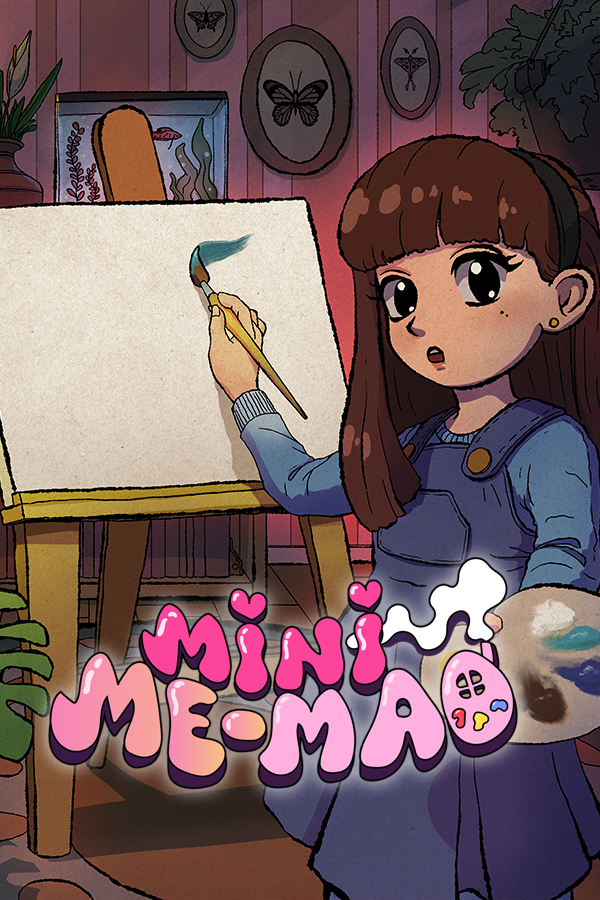 Tall Steam library capsule showing the painter and her easel with the logo at the bottom