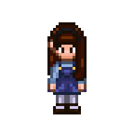 Animated pixel art of the mini standing idle